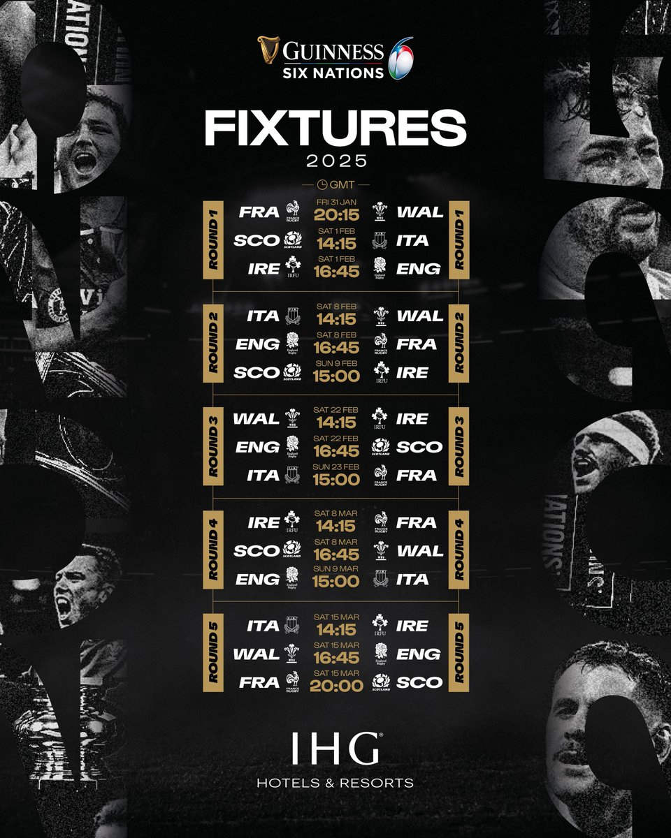 A Pleno Rugby On X: &amp;quot;A Una Semana De Terminar El Seis Naciones | Calendario 6 Naciones 2025
