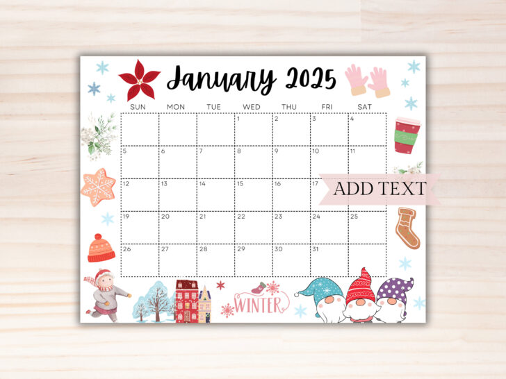 Calendario Enero 2025