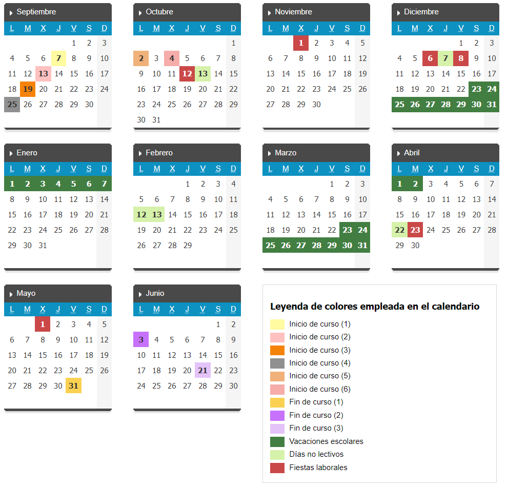 C.i.f.p. Camino De La Miranda | Calendario Laboral 2025 Miranda De Ebro