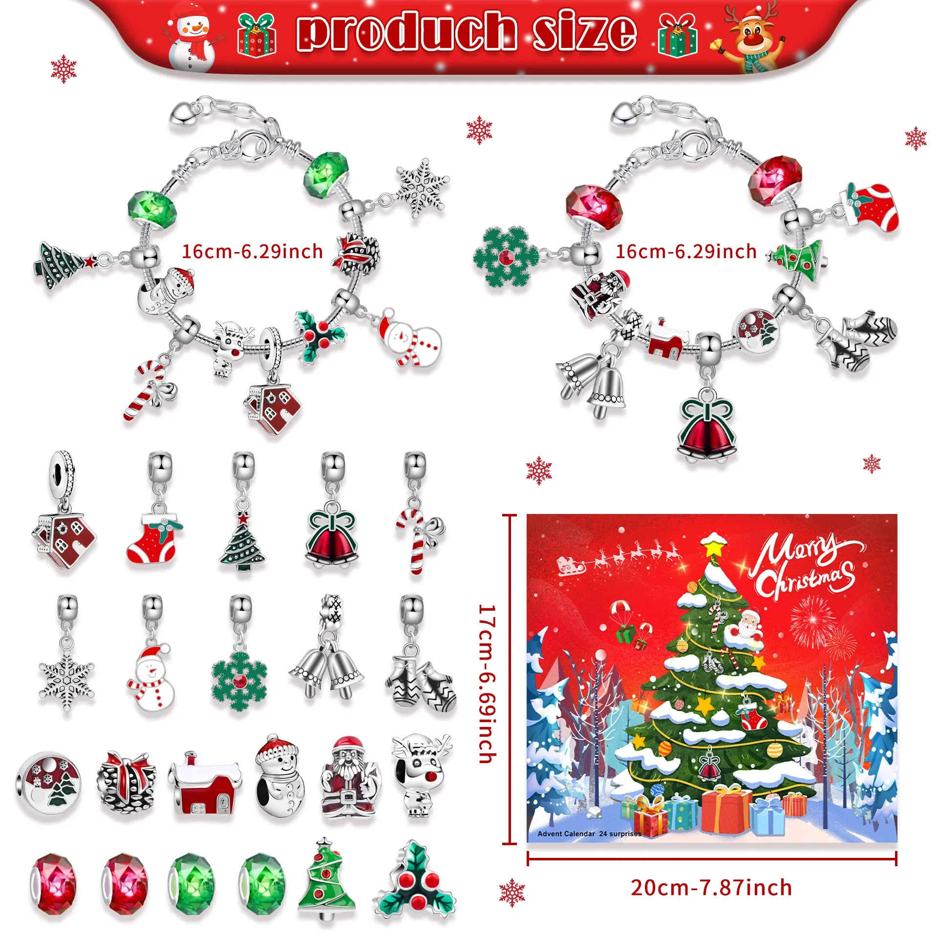 Caja De Regalo Con Calendario De Adviento De Navidad 2025, Caja De | Calendario De Adviento 2025