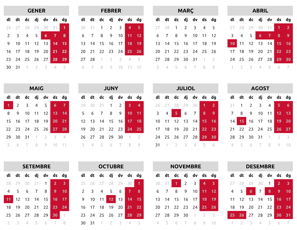 Calendari De Dies Inhàbils De L&amp;#039;Any 2023 - Ajuntament De Vic | Calendari Laboral Vic 2025