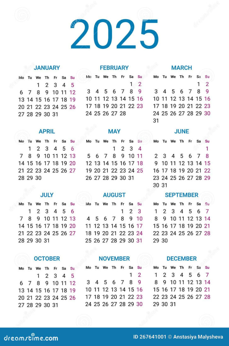 Plantilla Calendario 2025