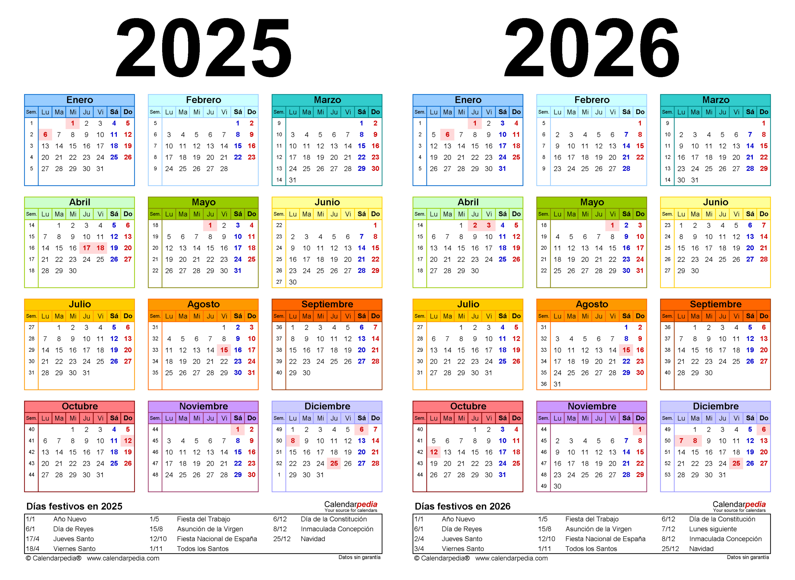 Calendario 2025 Y 2026 En Word, Excel Y Pdf - Calendarpedia | Calendario Escolar 2025 A 2026