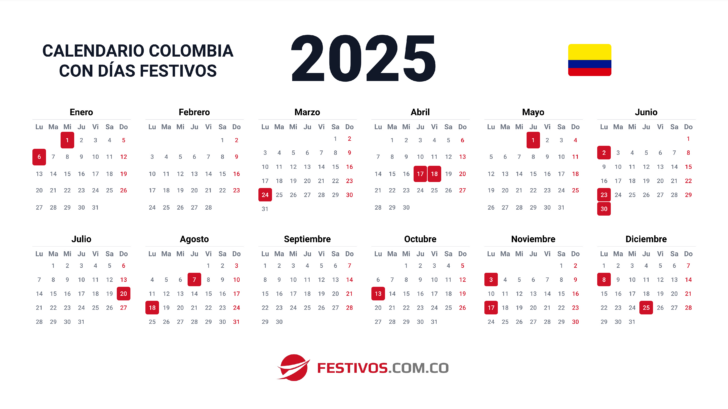 Calendario Enero 2025 Colombia