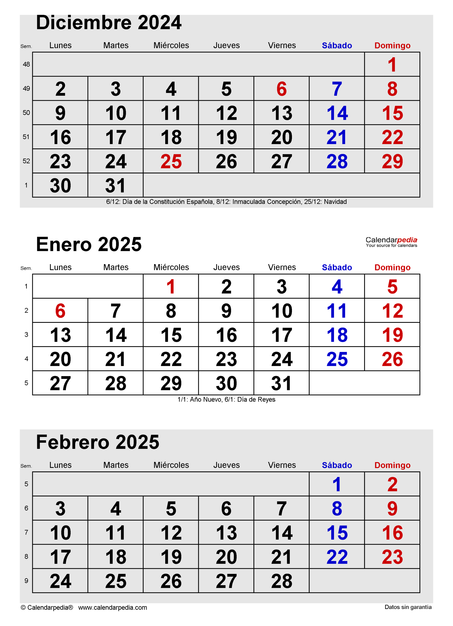 Calendario Enero 2025 En Word, Excel Y Pdf - Calendarpedia | Calendario Diciembre Y Enero 2025