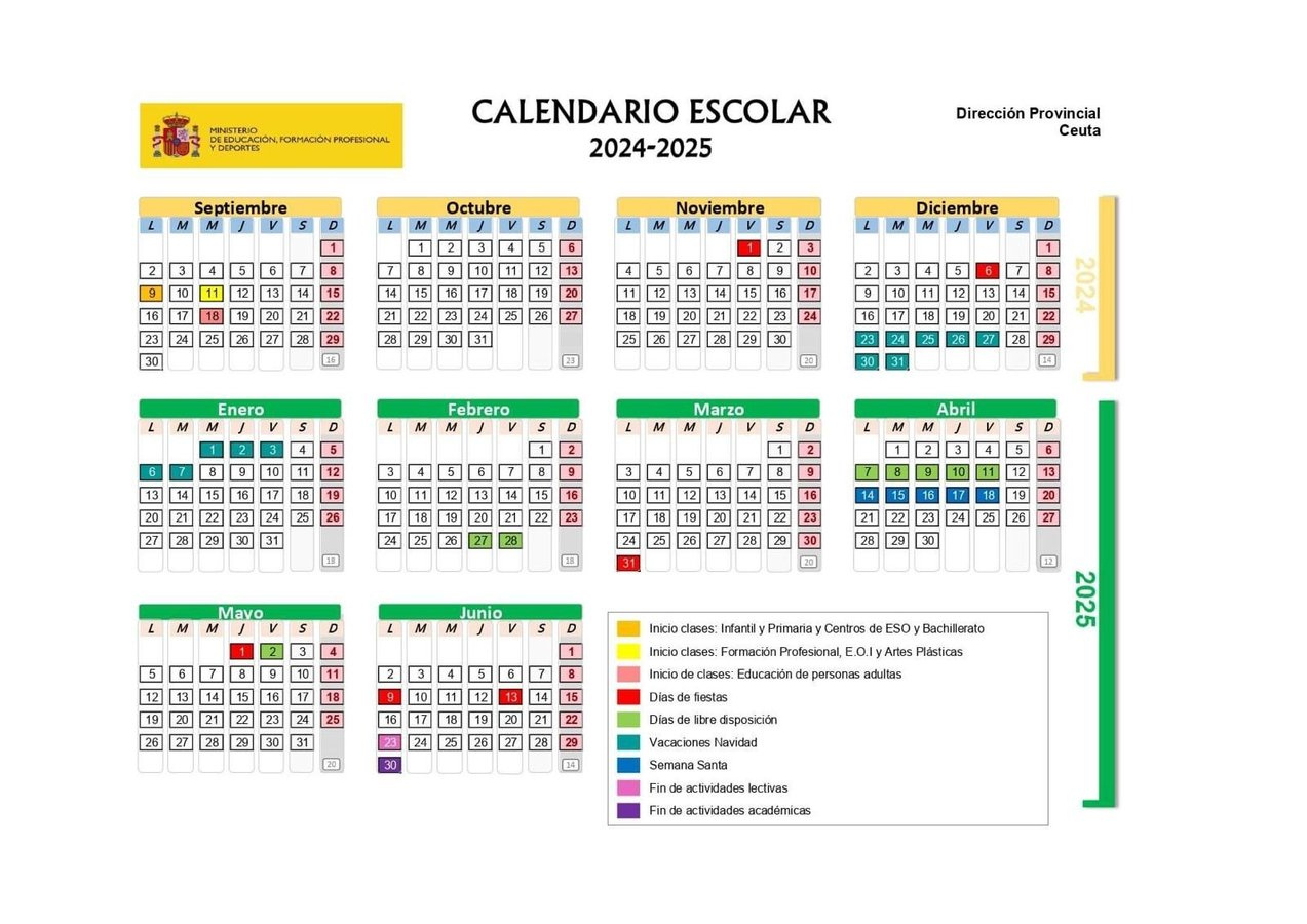 Calendario Escolar 2024-2025 En Ceuta: Conoce Los Festivos Y | Calendario Escolar Ceuta 2025
