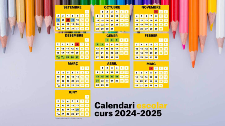 Calendario Escolar 2025 Catalunya