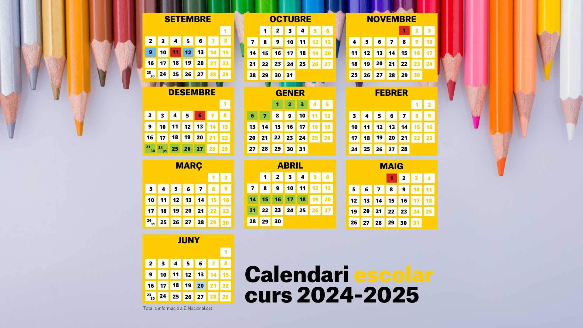 Calendario Escolar 24-25 En Catalunya: Cuándo Empieza El Curso | Calendario Escolar 2025 Catalunya