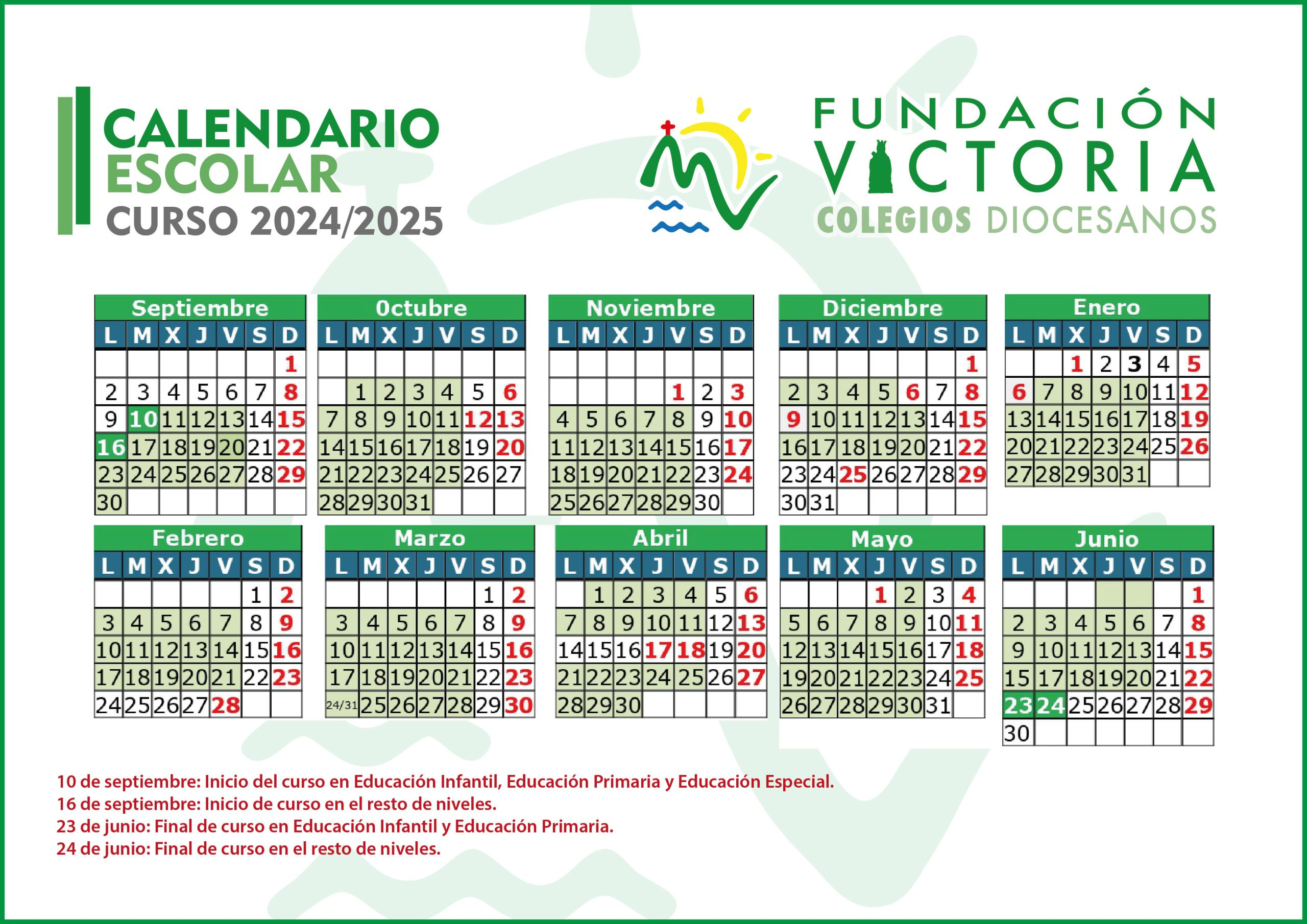 Calendario Escolar Para El Curso 2024/2025 En La Provincia De | Calendario Escolar Malaga 2025
