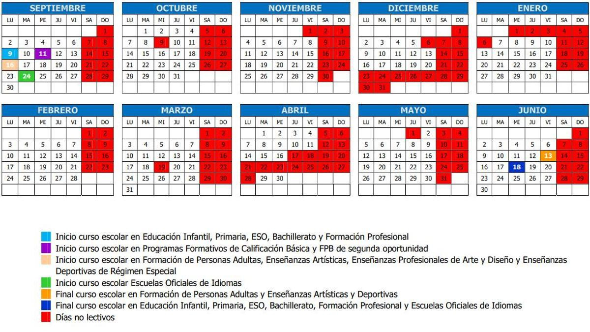 Calendario Escolar Valenciano 2024/2025: Qué Día Empieza El Curso | Calendario Escolar Alicante 2025