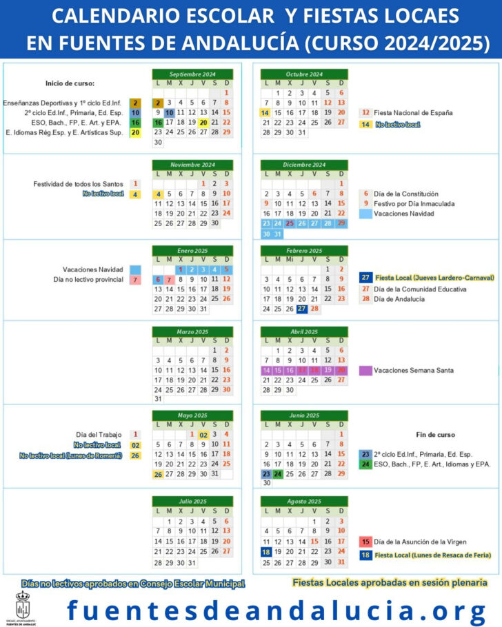 Calendario Escolar 2025 Andalucia