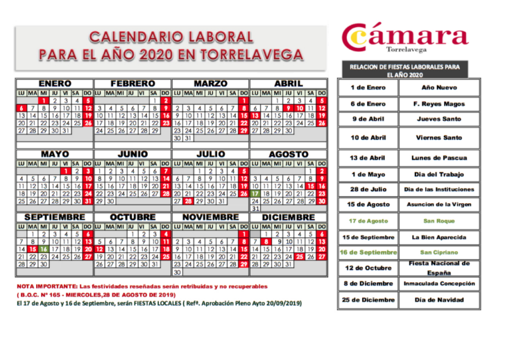 Calendario Laboral Torrelavega 2025