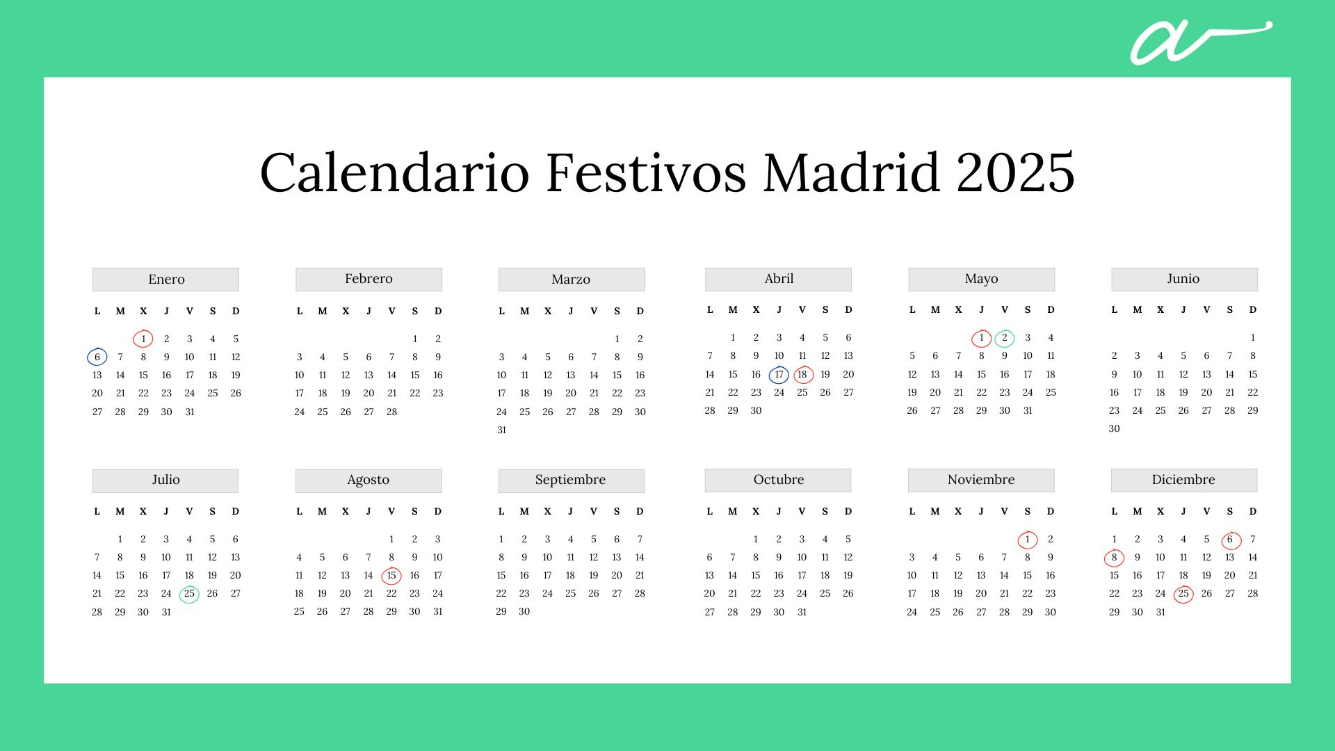 Calendario Laboral 2025: Festivos Nacionales Y De Madrid | Calendario Laboral 2025 Madrid Boe
