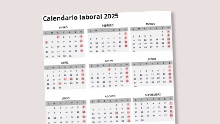 Calendario Laboral Construcción Zaragoza 2025