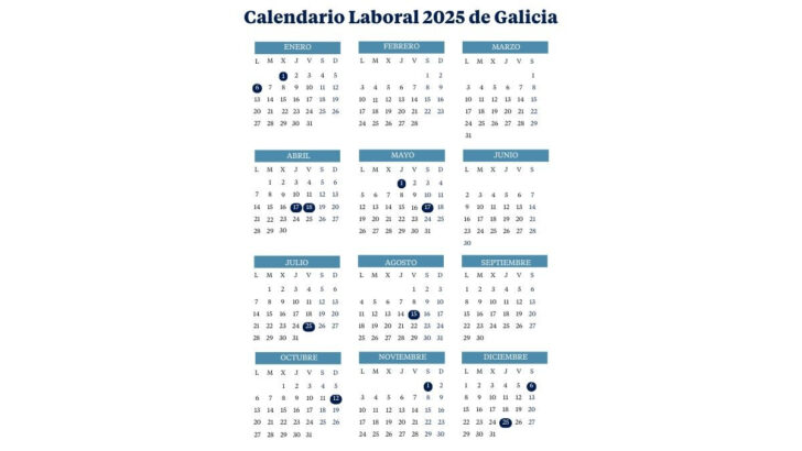 Calendario Laboral 2025 Coruña