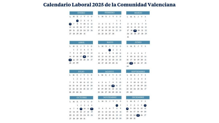 Calendario Laboral Alicante 2025