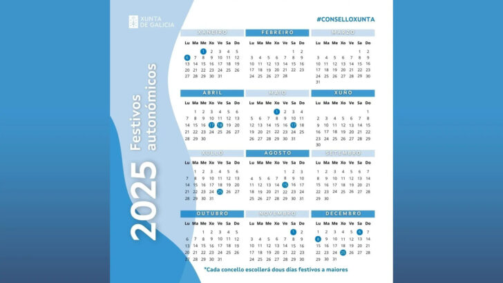 Calendario Laboral 2025 Pontevedra
