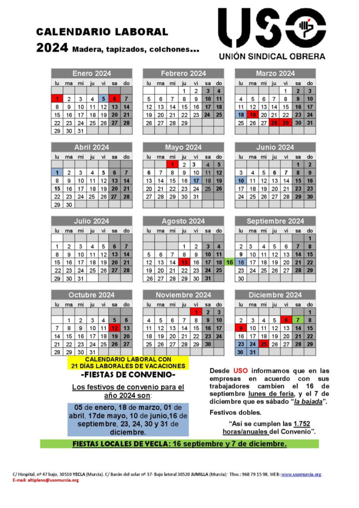 Borm Calendario Laboral 2025
