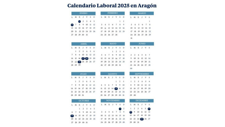 Calendario Laboral 2025 Aragón