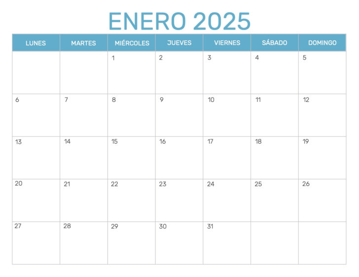 Calendario Por Meses 2025