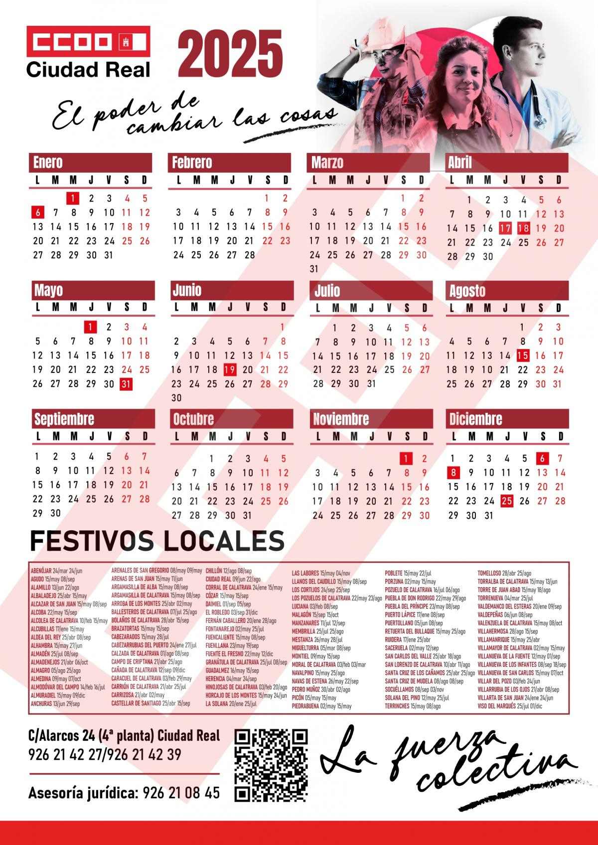 Comisiones Obreras De Castilla-La Mancha | Calendario Laboral Puertollano 2025