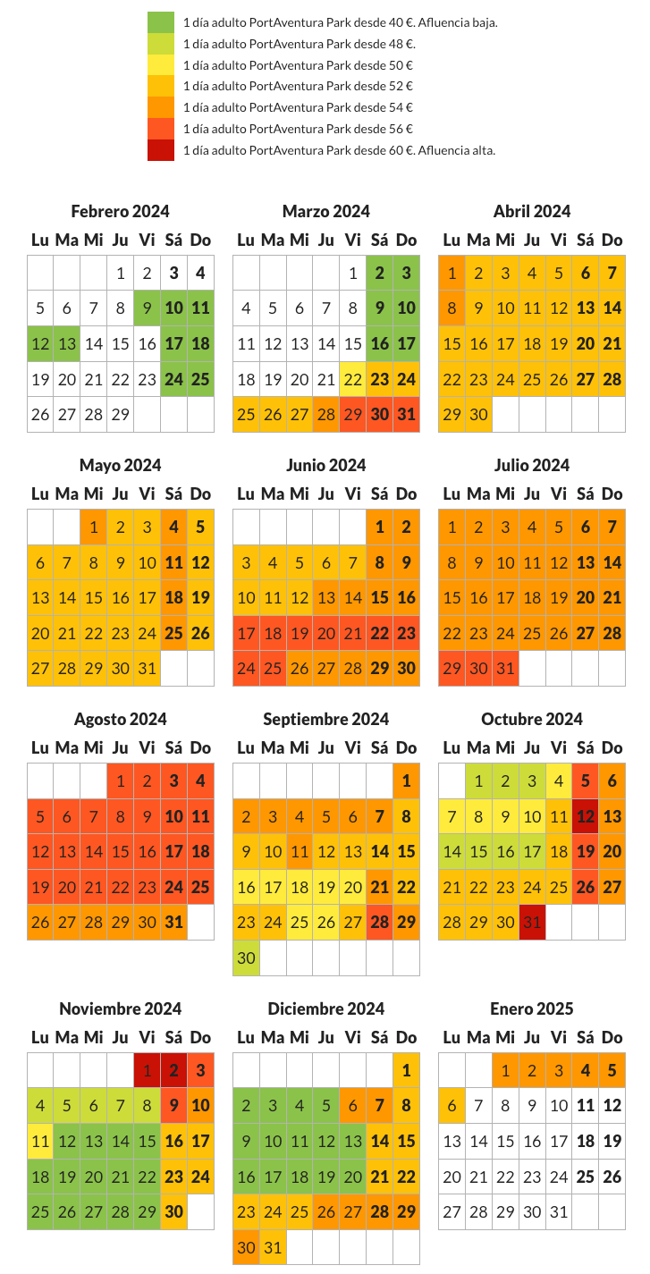 Cuánto Cuesta Visitar Portaventura World En 2024? • Pafans | Calendario Port Aventura 2025