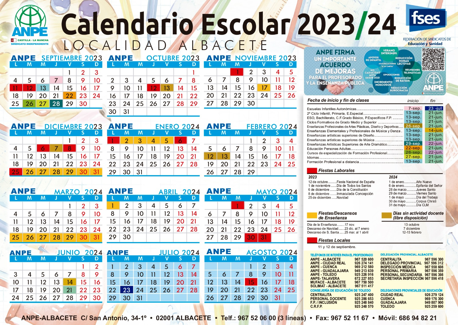 Descarga El Calendario Escolar 2023-2024 En La Ciudad De Albacete | Calendario Escolar Albacete Capital 2025