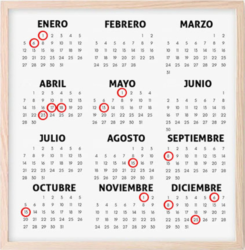 El Calendario De 2025 Trae Cinco &amp;#039;Macropuentes&amp;#039; De Cuatro Días | Calendario Laboral Valladolid 2025