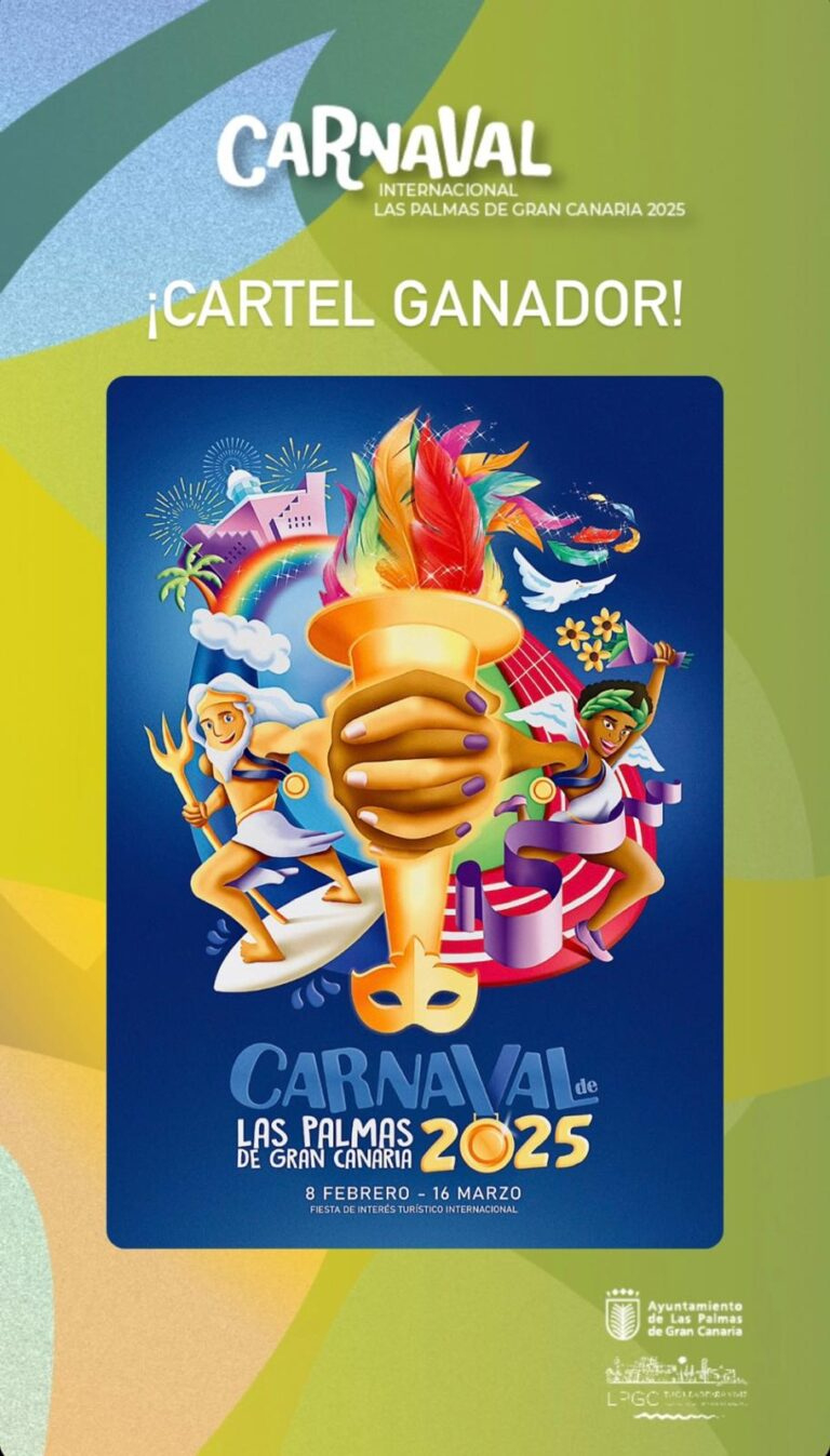 El Cartel Del Carnaval De Las Palmas De Gran Canaria 2025 | Calendario Carnaval Las Palmas 2025