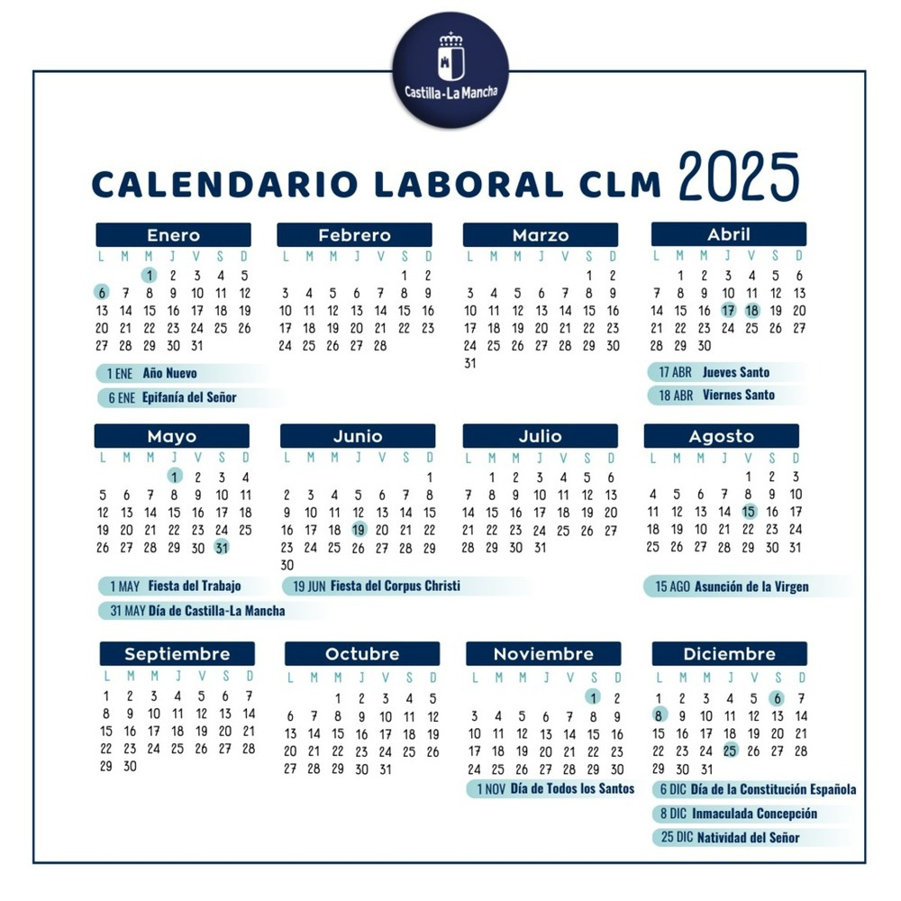 El Día De La Región Y El Corpus Serán Festivos Regionales En 2025 | Calendario Laboral Ciudad Real 2025