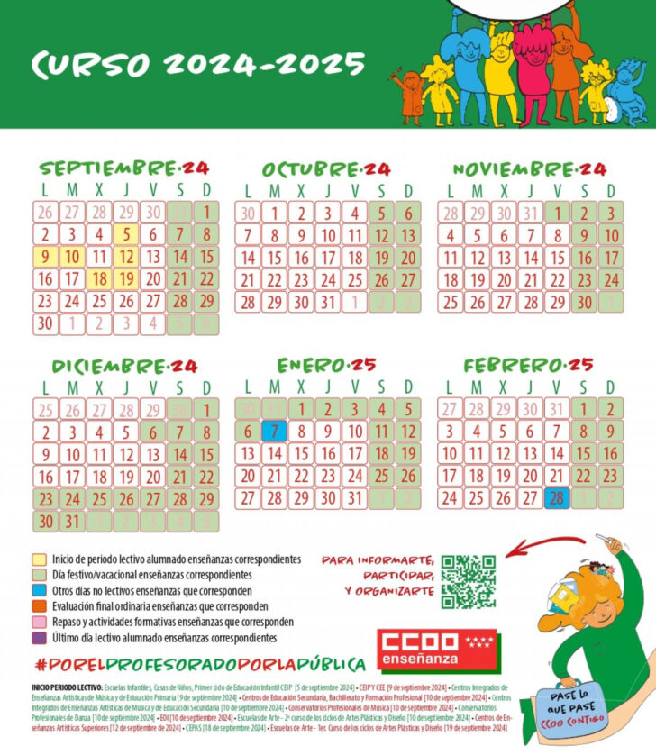 Calendario Lectivo Madrid 2025