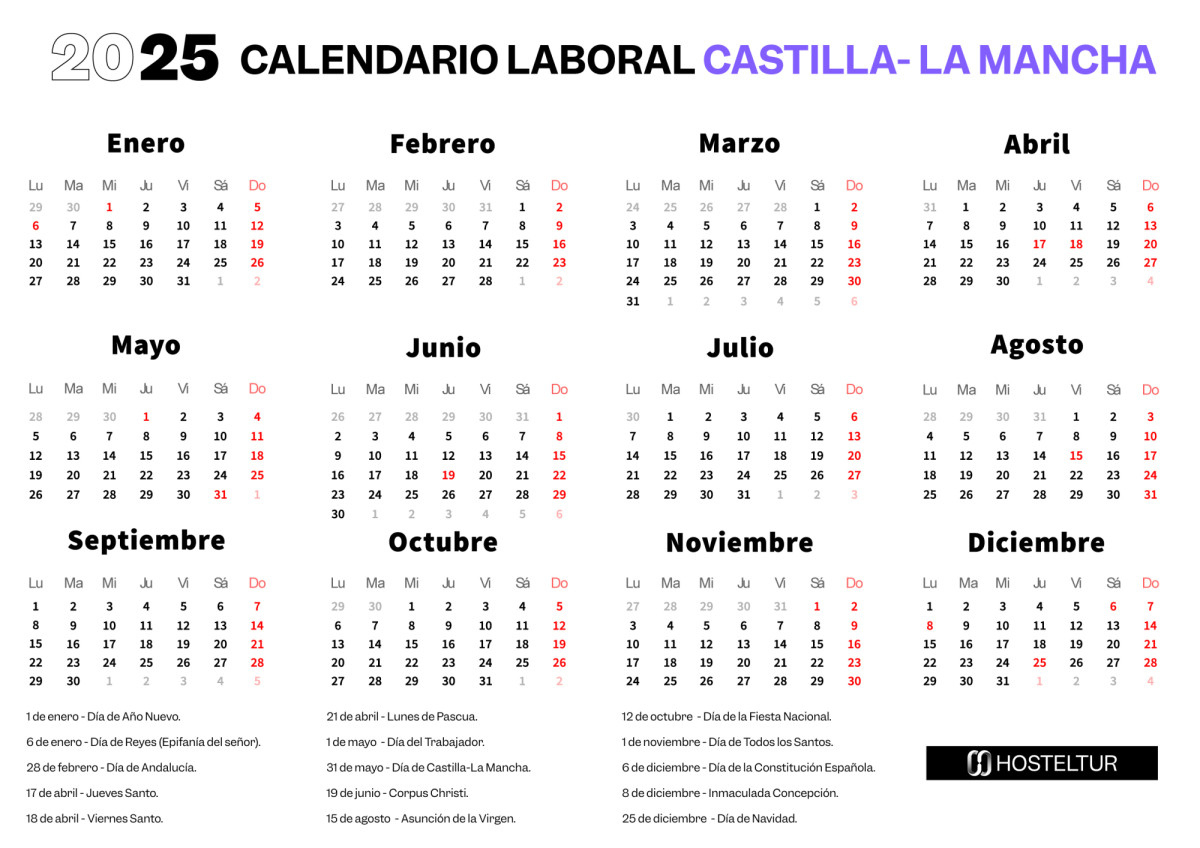Festivos Y Puentes Que Podrás Disfrutar Si Eres De Castilla-La Mancha | Calendario 2025 Castilla-La Mancha
