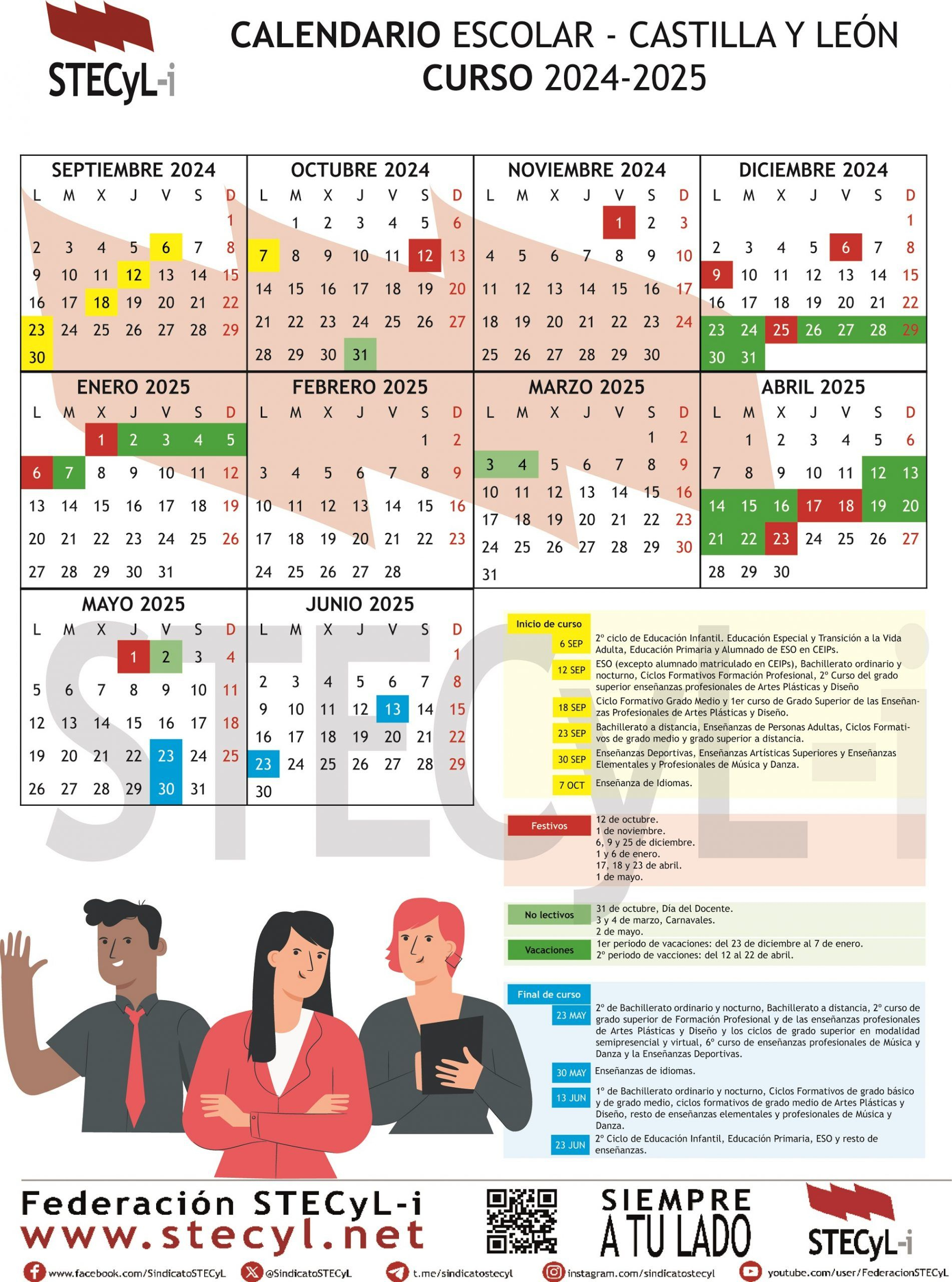 La Consejería De Educación Impone Un Calendario Escolar Para El | Calendario Escolar 2025 Cyl