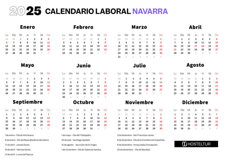 Calendario Laboral Navarra 2025