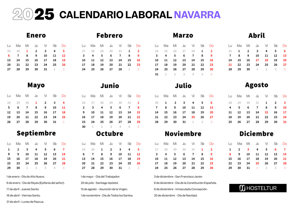 Los Festivos Y Puentes Que Podrás Disfrutar En 2025 Si Eres De Navarra | Calendario Laboral Pamplona 2025