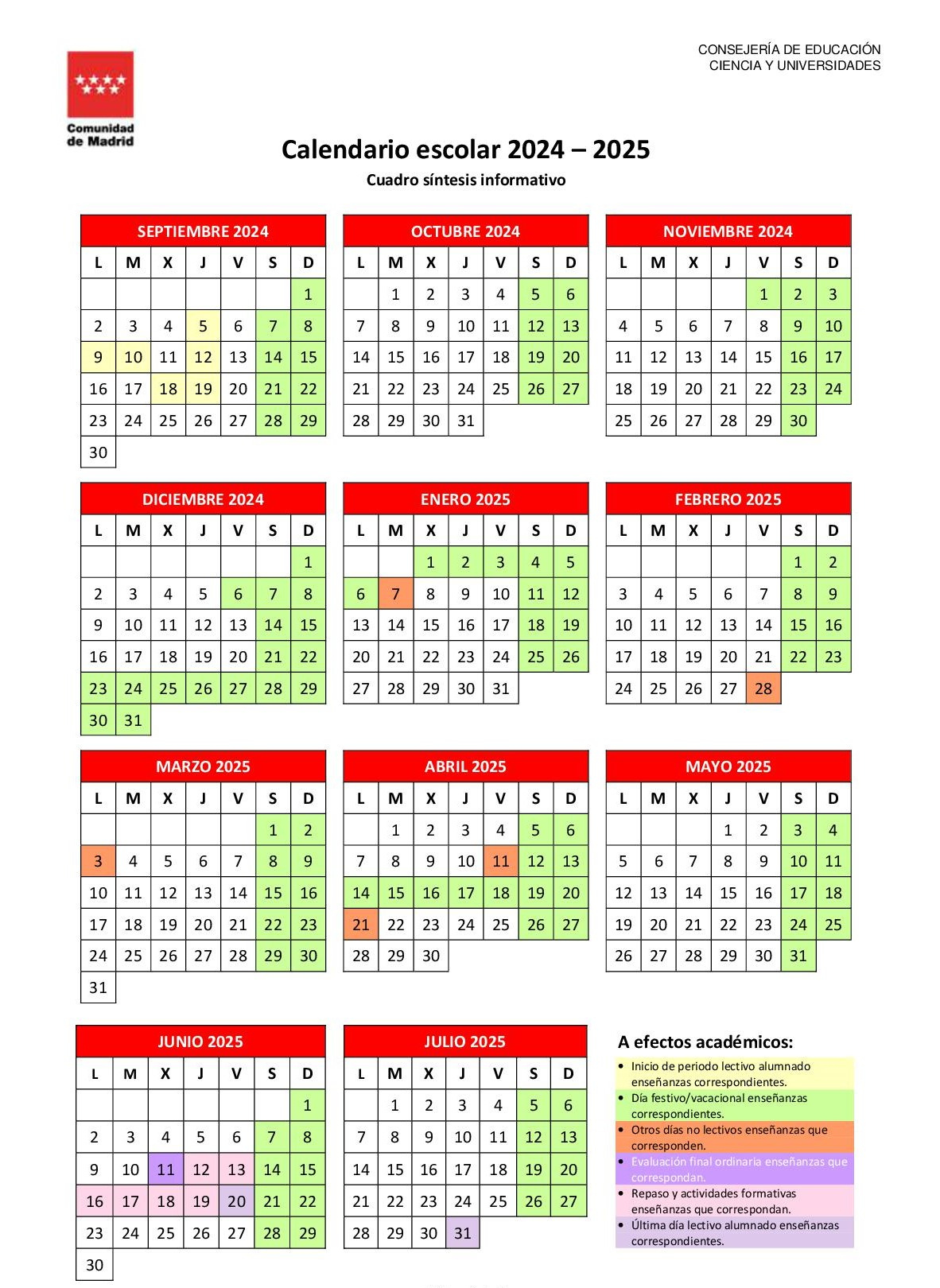 Programas De Formación Para Personas Adultas - Calendario Escolar | Calendario Madrid Escolar 2025