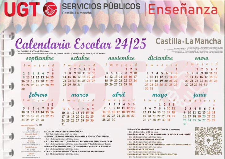 Calendario Escolar 2025 Castilla-La Mancha