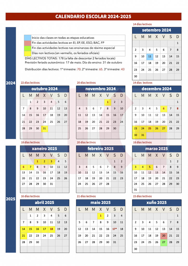 Publicado No Dog A Orde Do Calendario Escolar - Cig Ensino | Calendario Escolar Galicia 2025