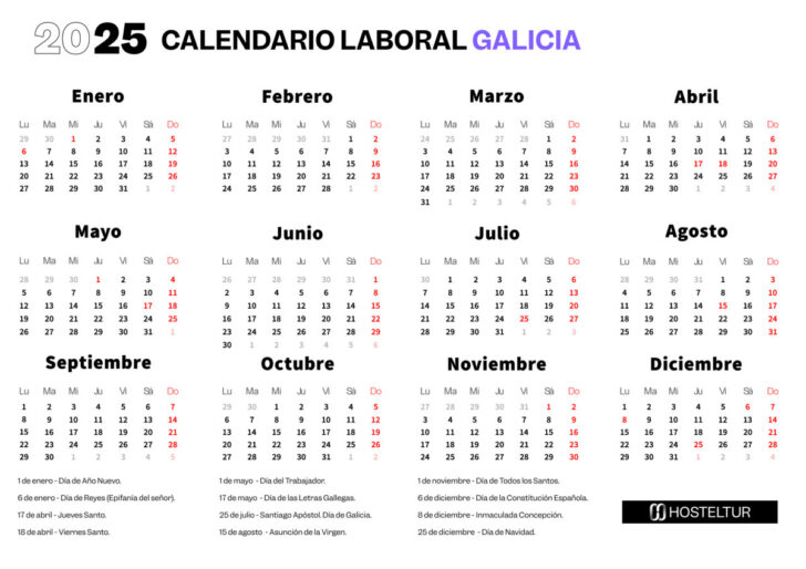 Calendario Laboral 2025 Santiago De Compostela