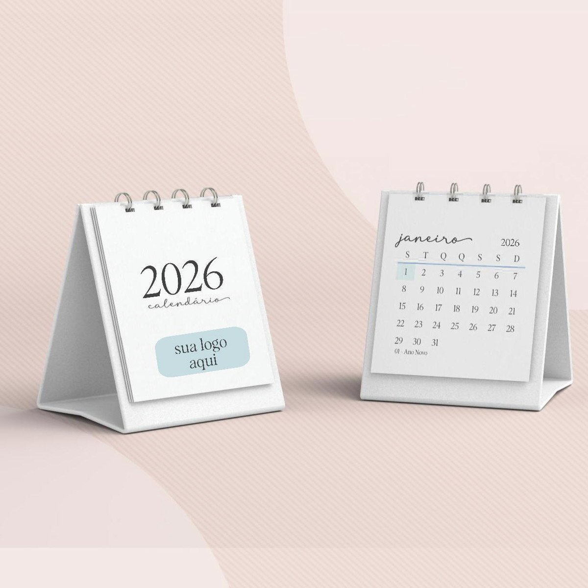 20 Calendário De Mesa 2026 Cartonado - Personalizado | Elo7 | Calendario De Mesa 2026