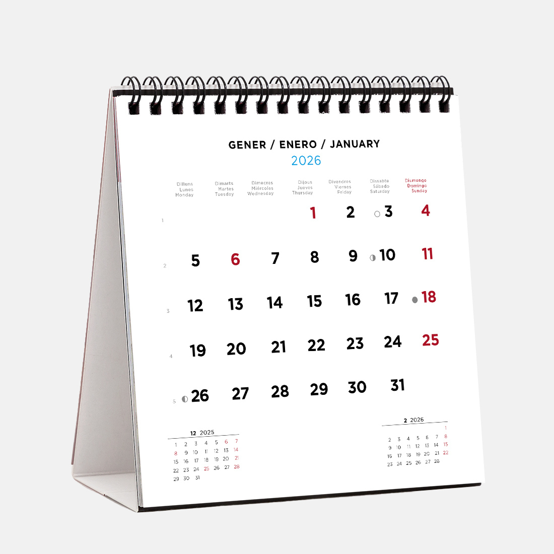 2026 Desktop Calendar Santiago De Compostela - Triangle Editorial | Calendario 2026 Santiago de Compostela