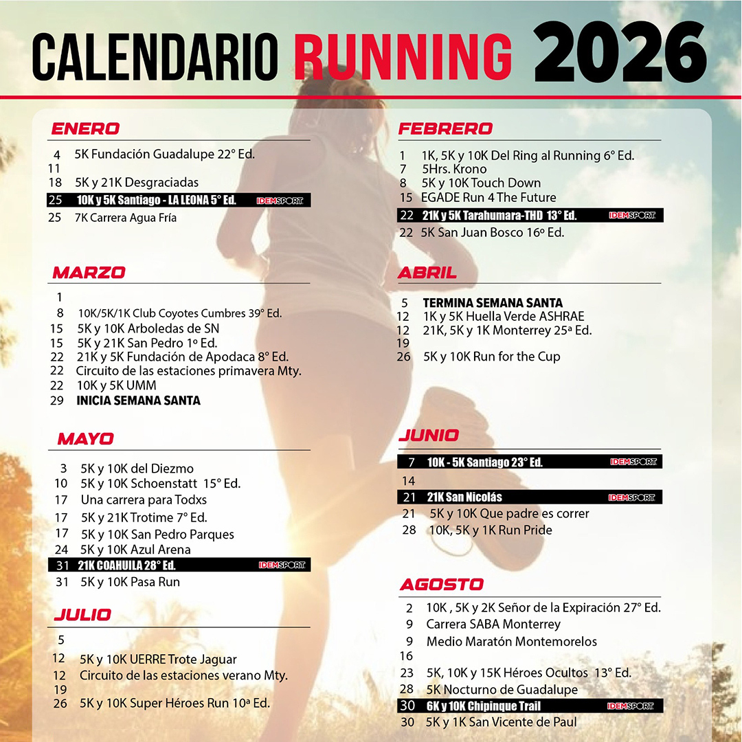 Calendario 2026 | Idemsport | Calendario de Maratones 2026