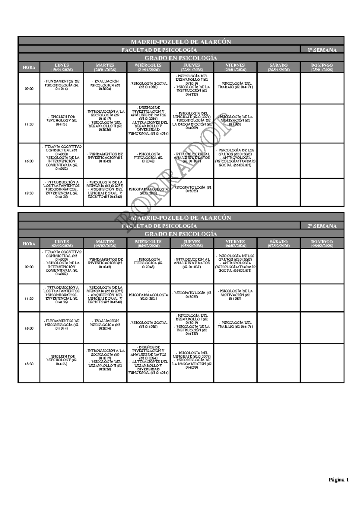 Calendario De Exámenes - Grado En Psicología (Febrero 2026) - Studocu | Calendario Exámenes UNED 2026