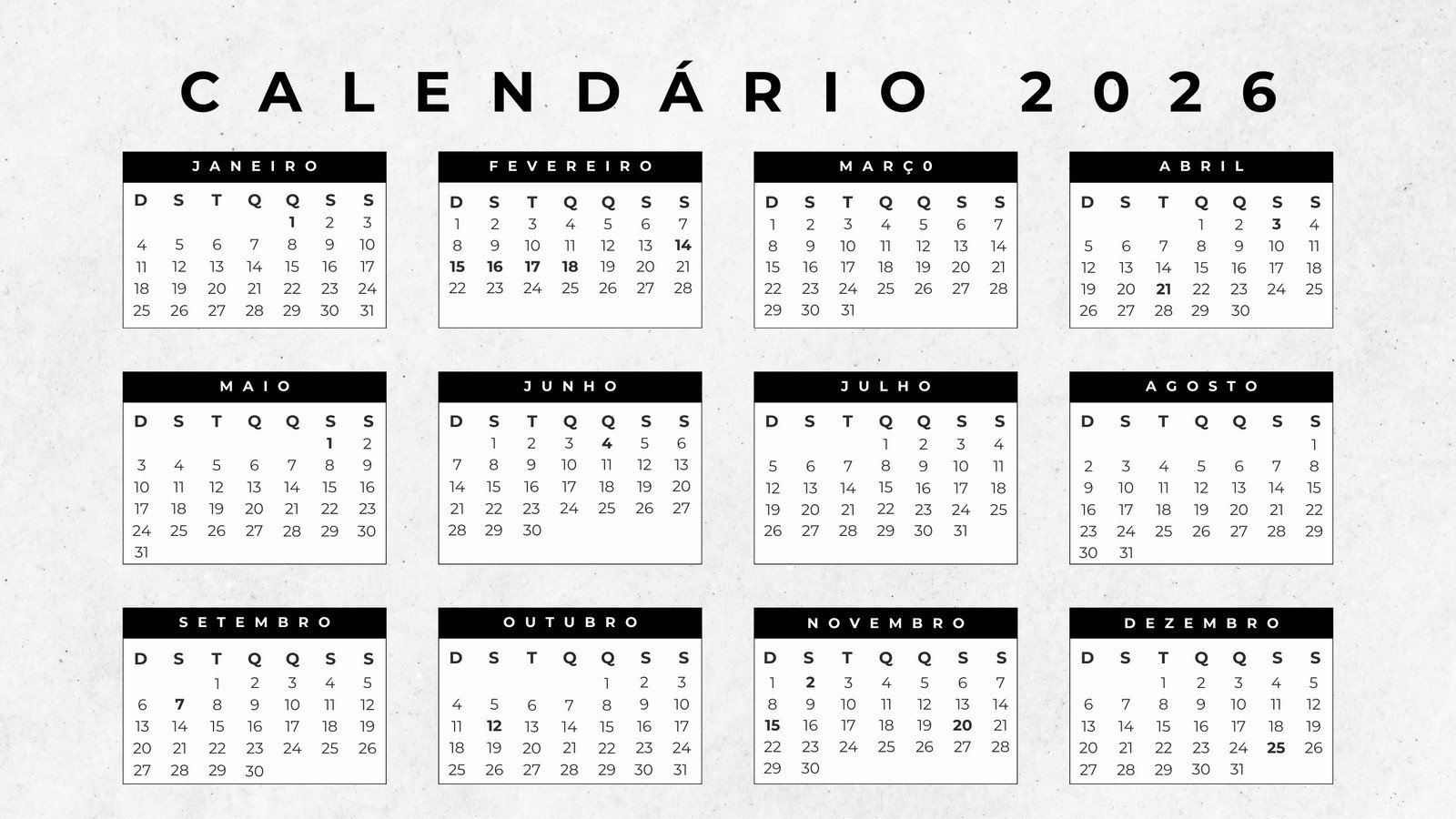 Calendário Escolar | Calendario 2026 Imprimir