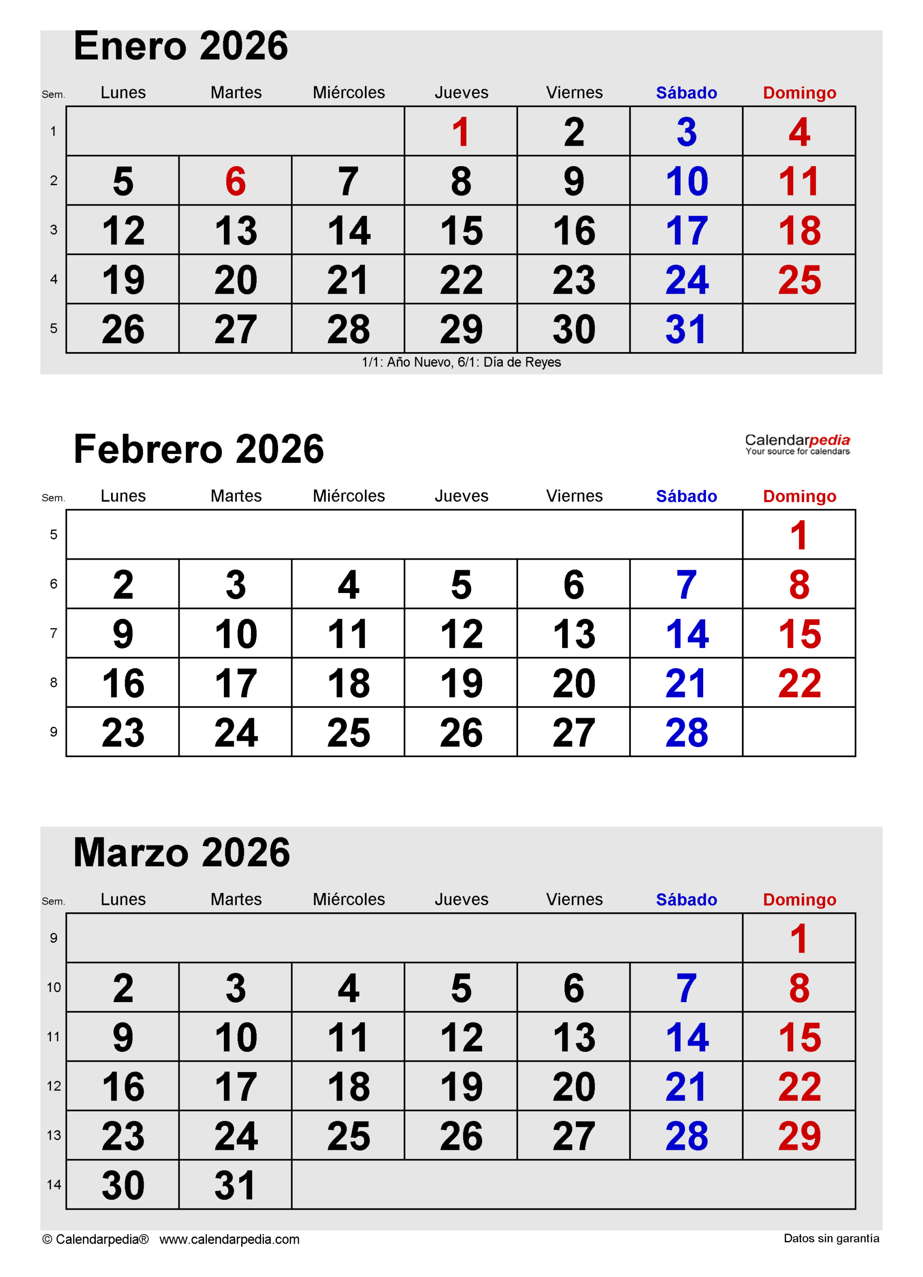 Calendario Febrero 2026 En Pdf, Excel Y Word | Calendarpedia | Calendario Enero Febrero 2026