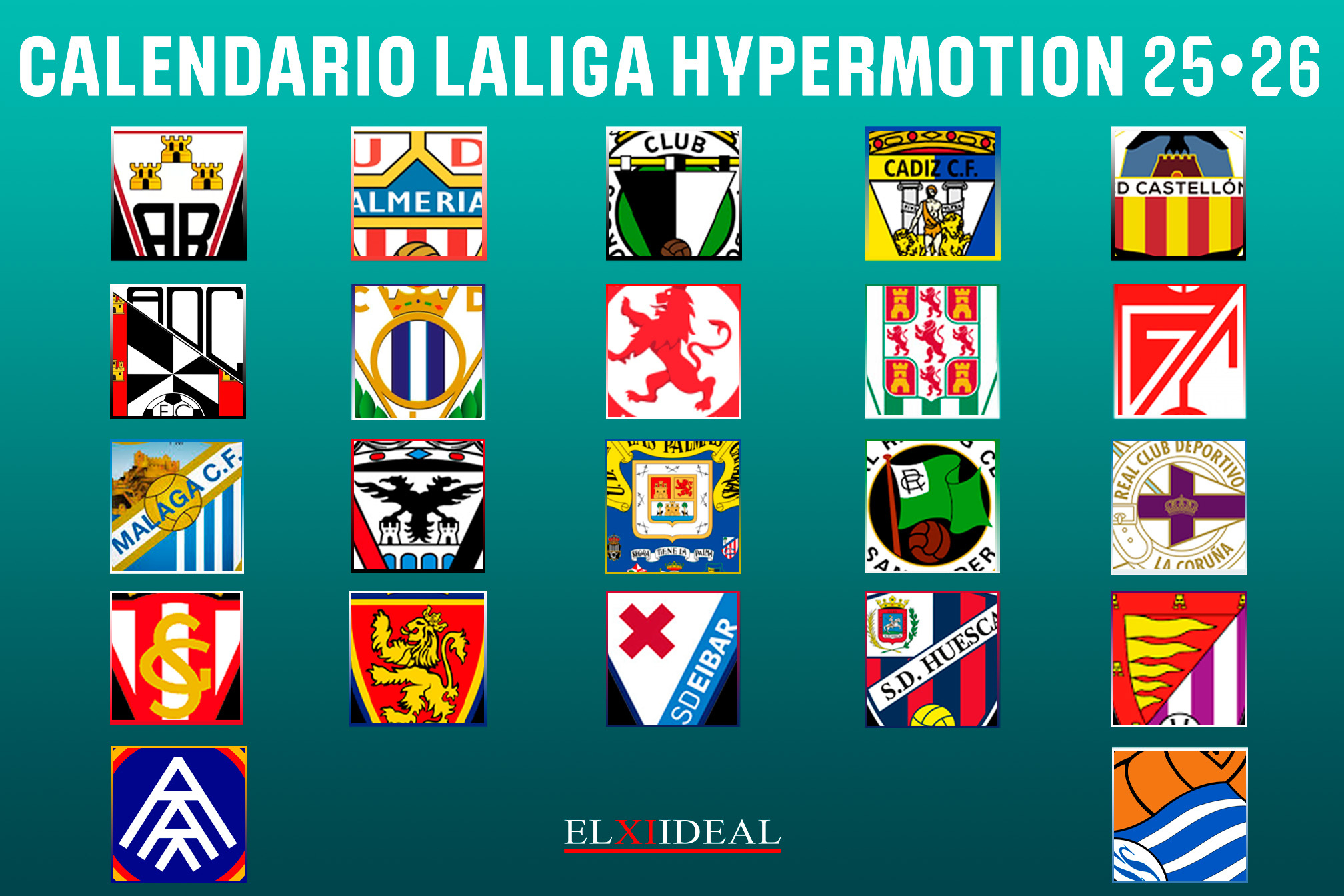 Calendario Laliga Hypermotion 2025/2026 - Elxiideal | Calendario La Liga 2026