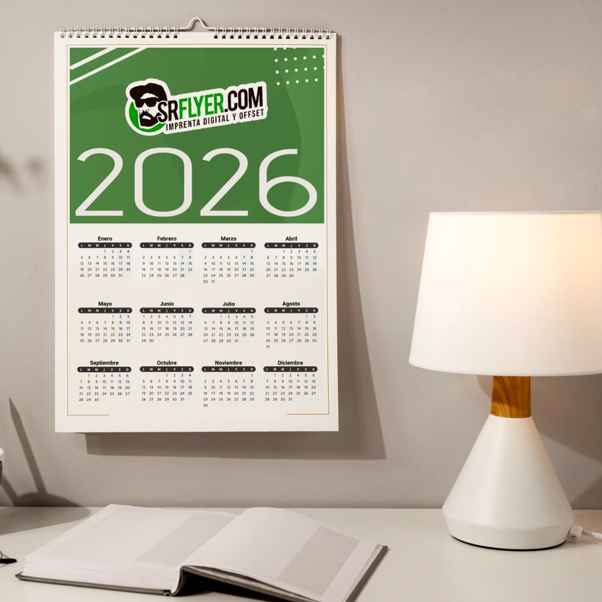Calendarios De Pared 2026 Con Impresión Personalizada | Calendario De Pared 2026