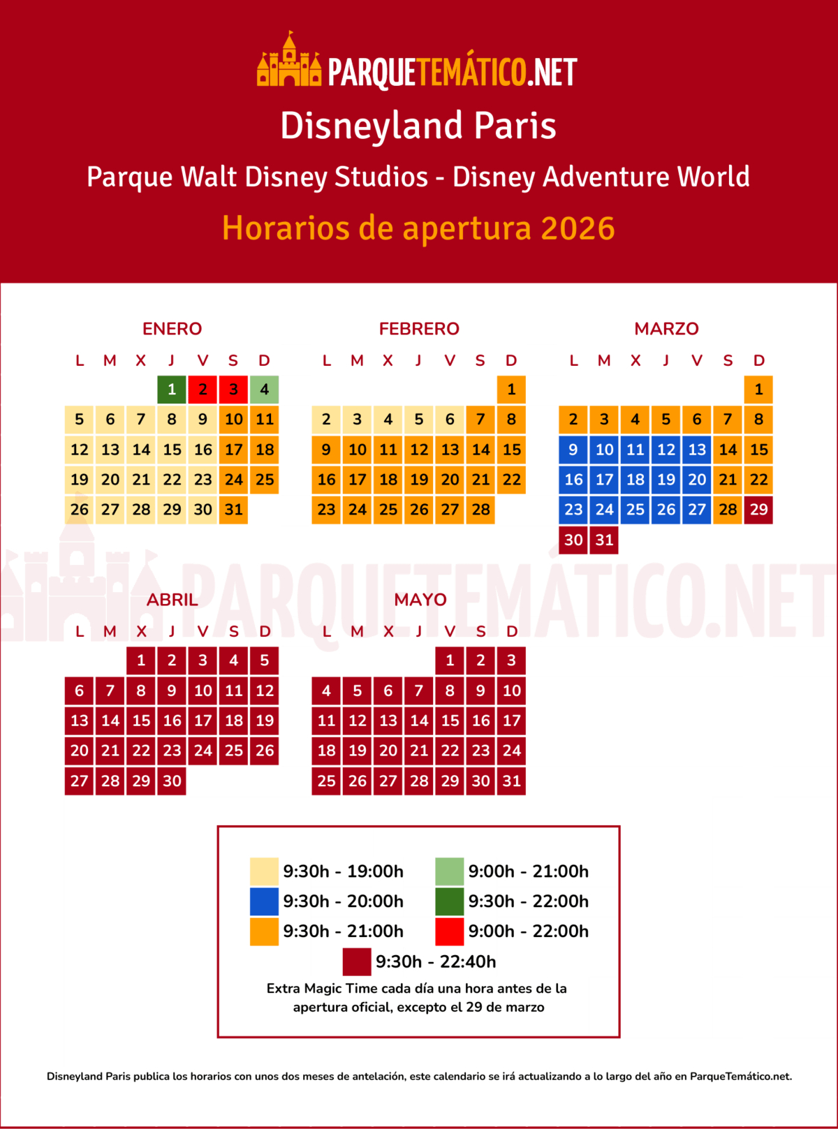 ▷ Cuándo Ir A Disneyland Paris En 2026 Y 2027 [Guía] | Calendario Disneyland Paris 2026
