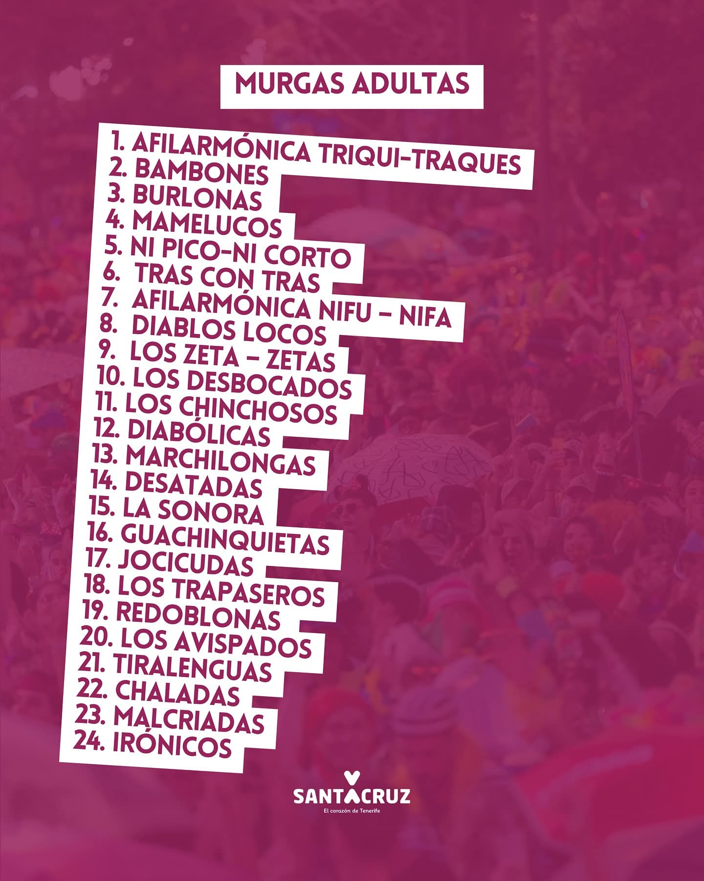 Estos Serán Los 106 Grupos Del Carnaval De Santa Cruz De Tenerife | Calendario Carnavales Tenerife 2026