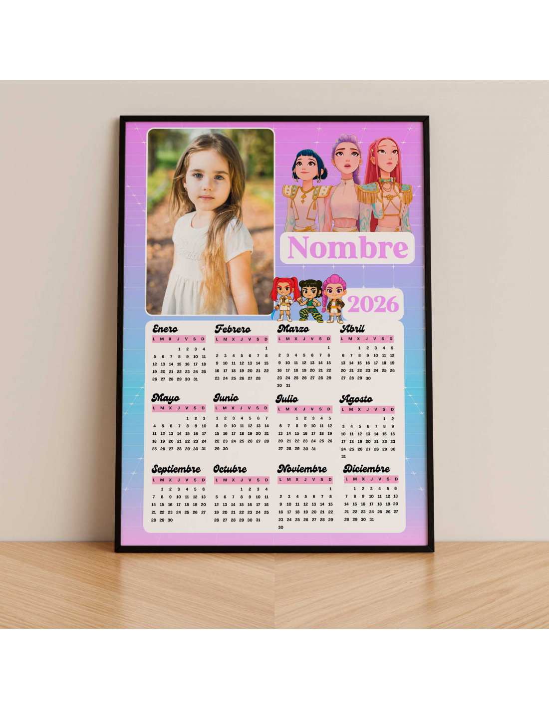 Plantillas Calendario 2026 Para Foto Infantil | Calendario Con Foto 2026